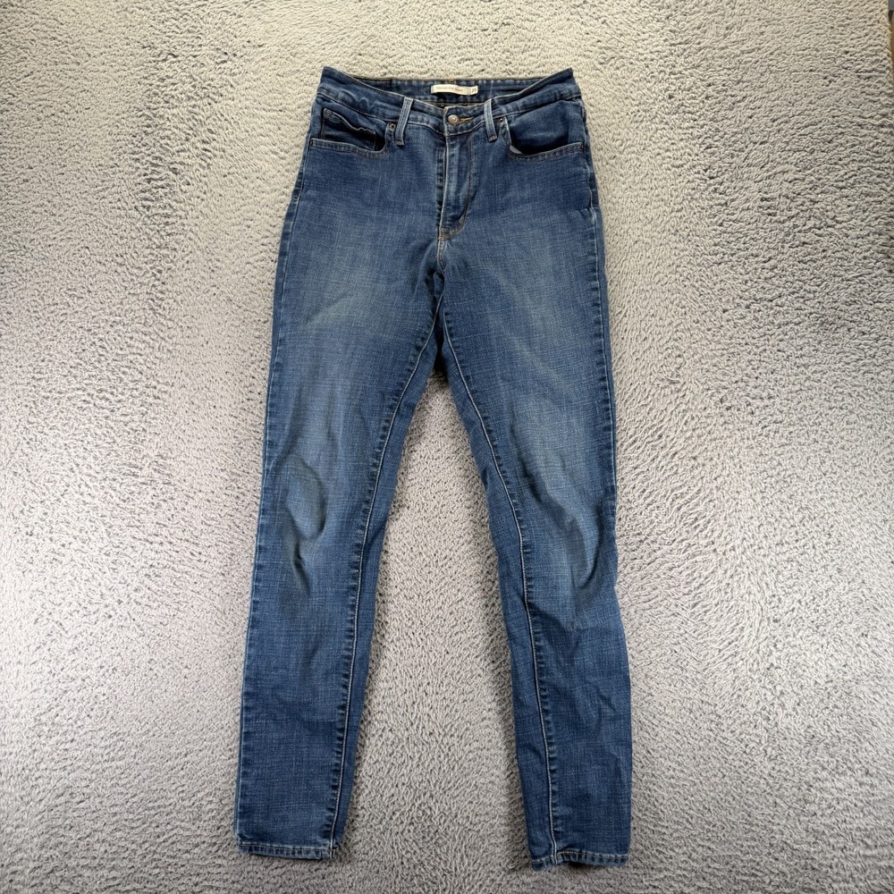 Levi's 721 Jeans Women's 29x30 Blue Cotton Denim Skinny High Rise Faded Stretch